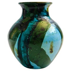 Vintage Green Studio Pottery Vase