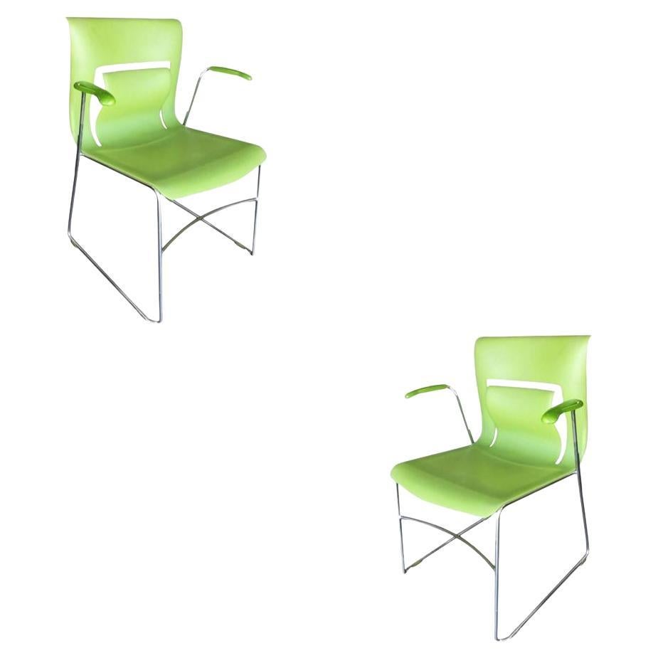 Green Stylex "Rhythm" Armchair by Sava Cvek, Pair For Sale