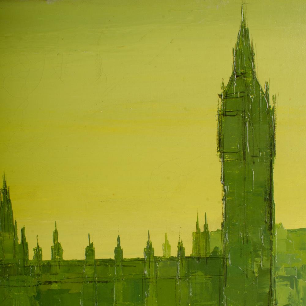 Green Sunset on the Thames For Sale 6