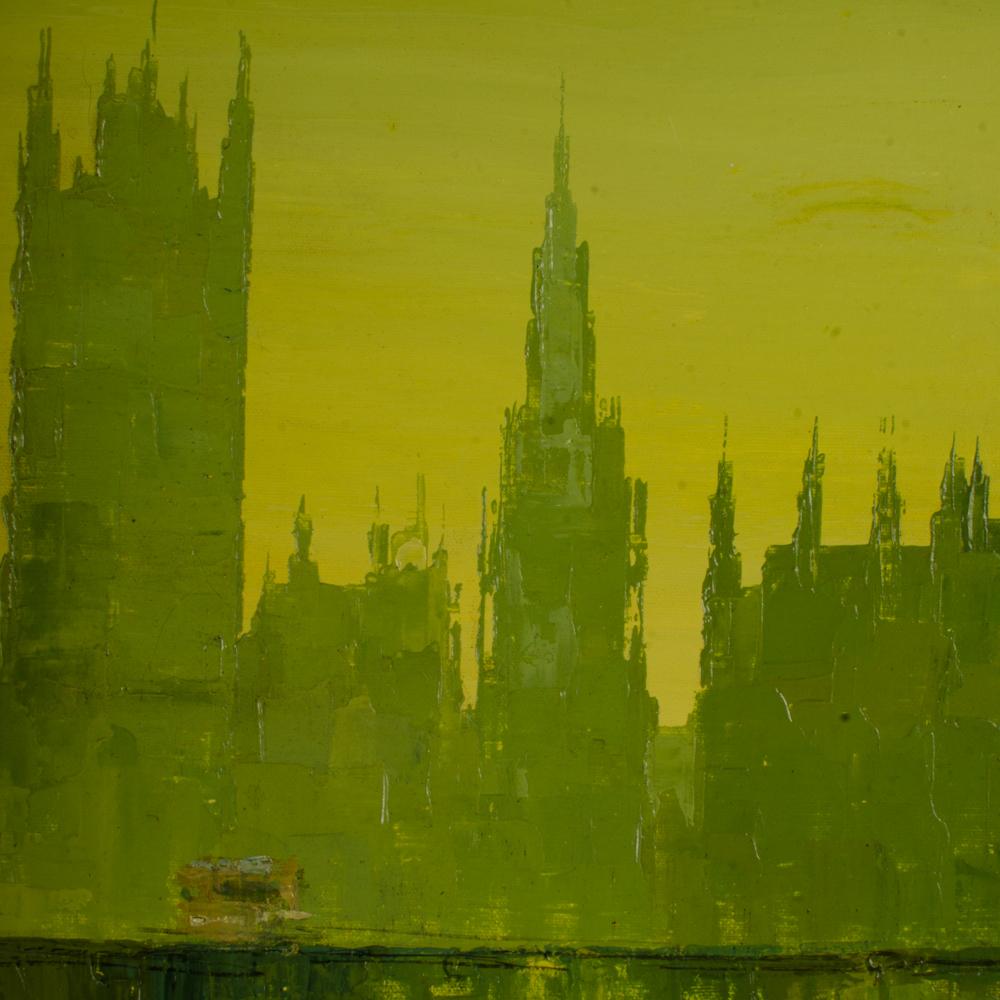 Green Sunset on the Thames For Sale 2