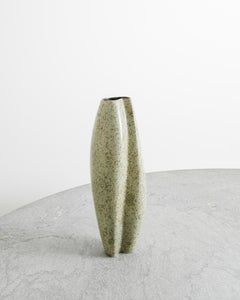 Vase en céramique verte suédoise du milieu du siècle par Hans Hedberg pour Bio, années 1950