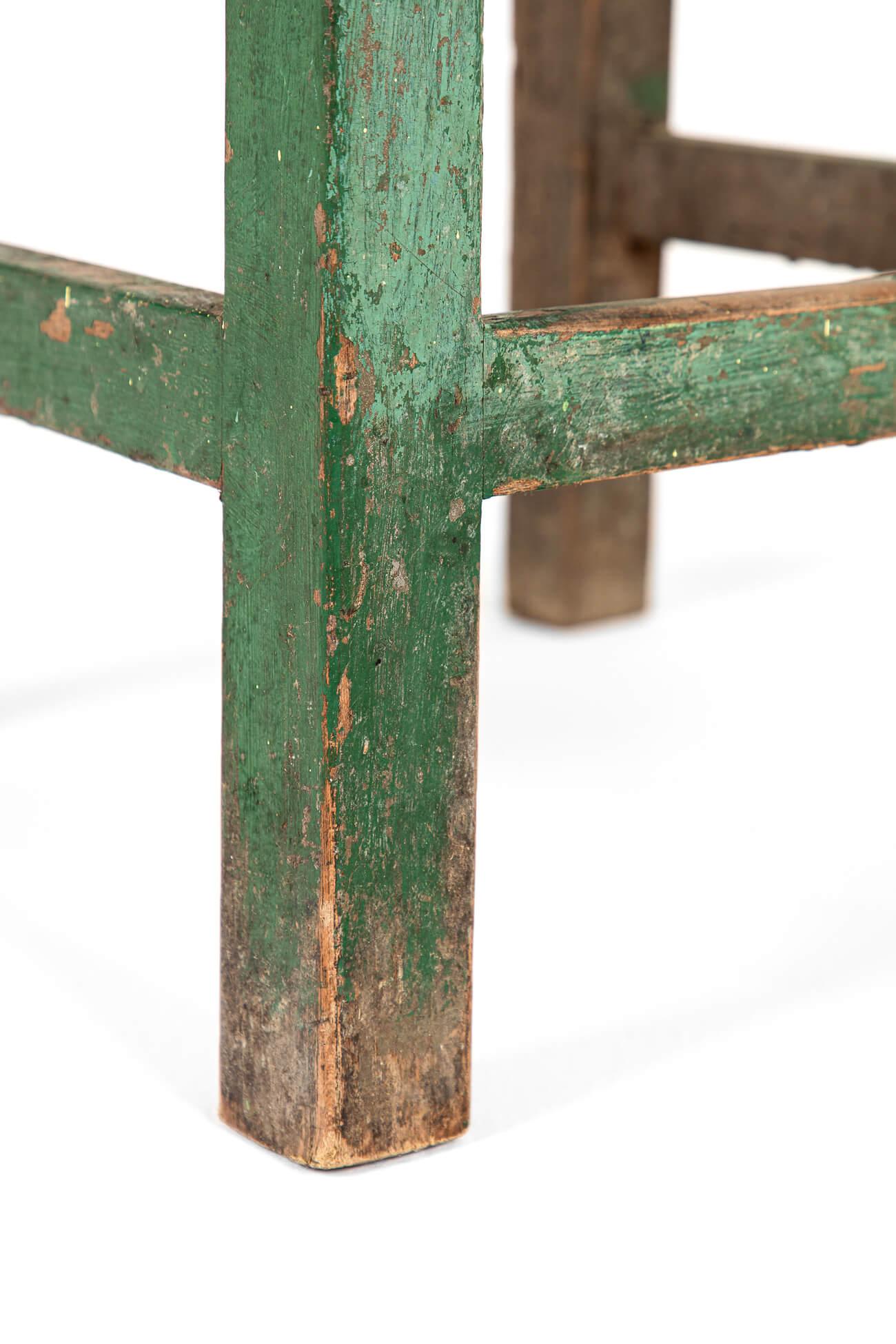 Silla auxiliar rústica sueca verde en venta 2
