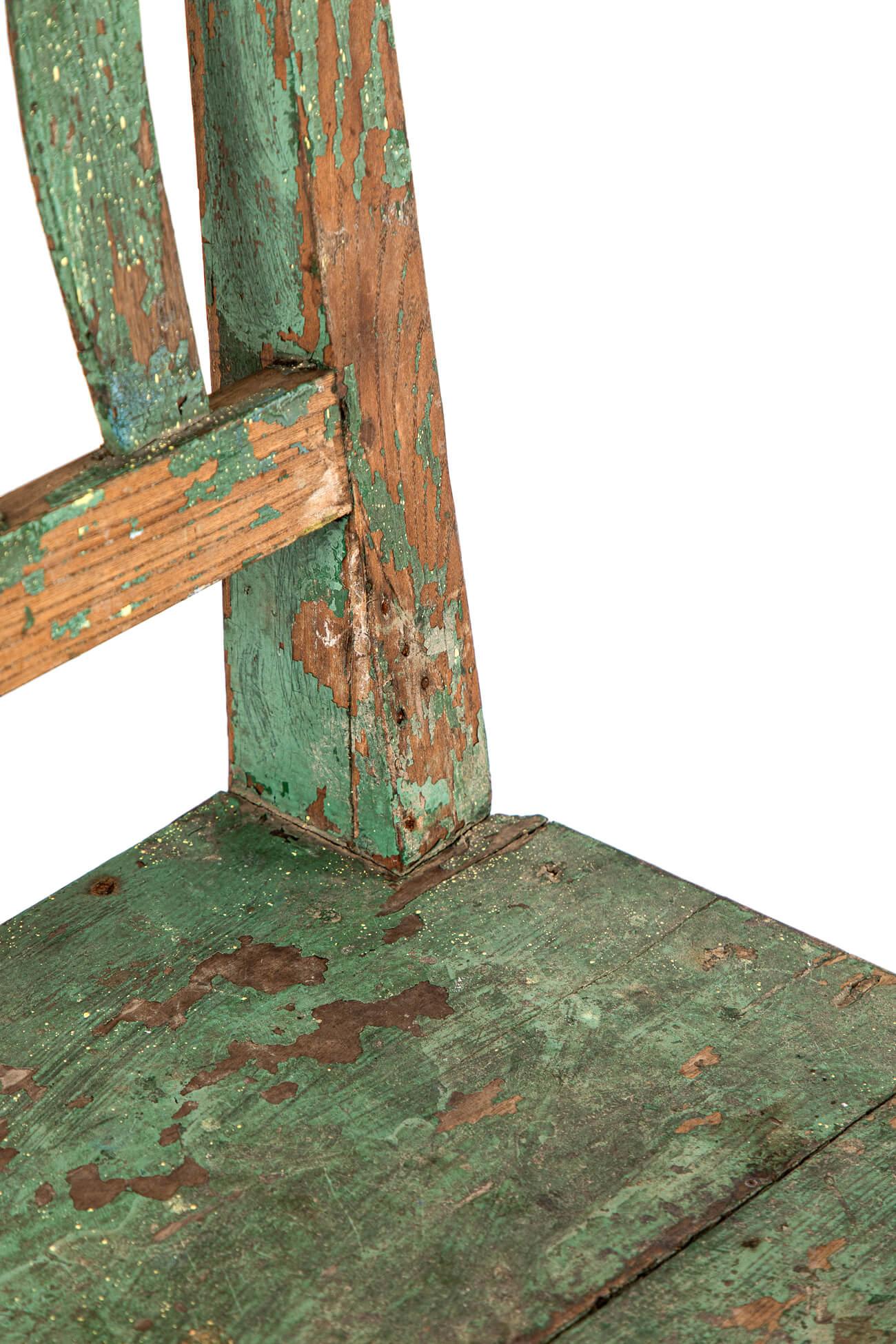 Silla auxiliar rústica sueca verde Pino en venta