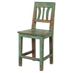 Green Swedish Rustic Side Chair
