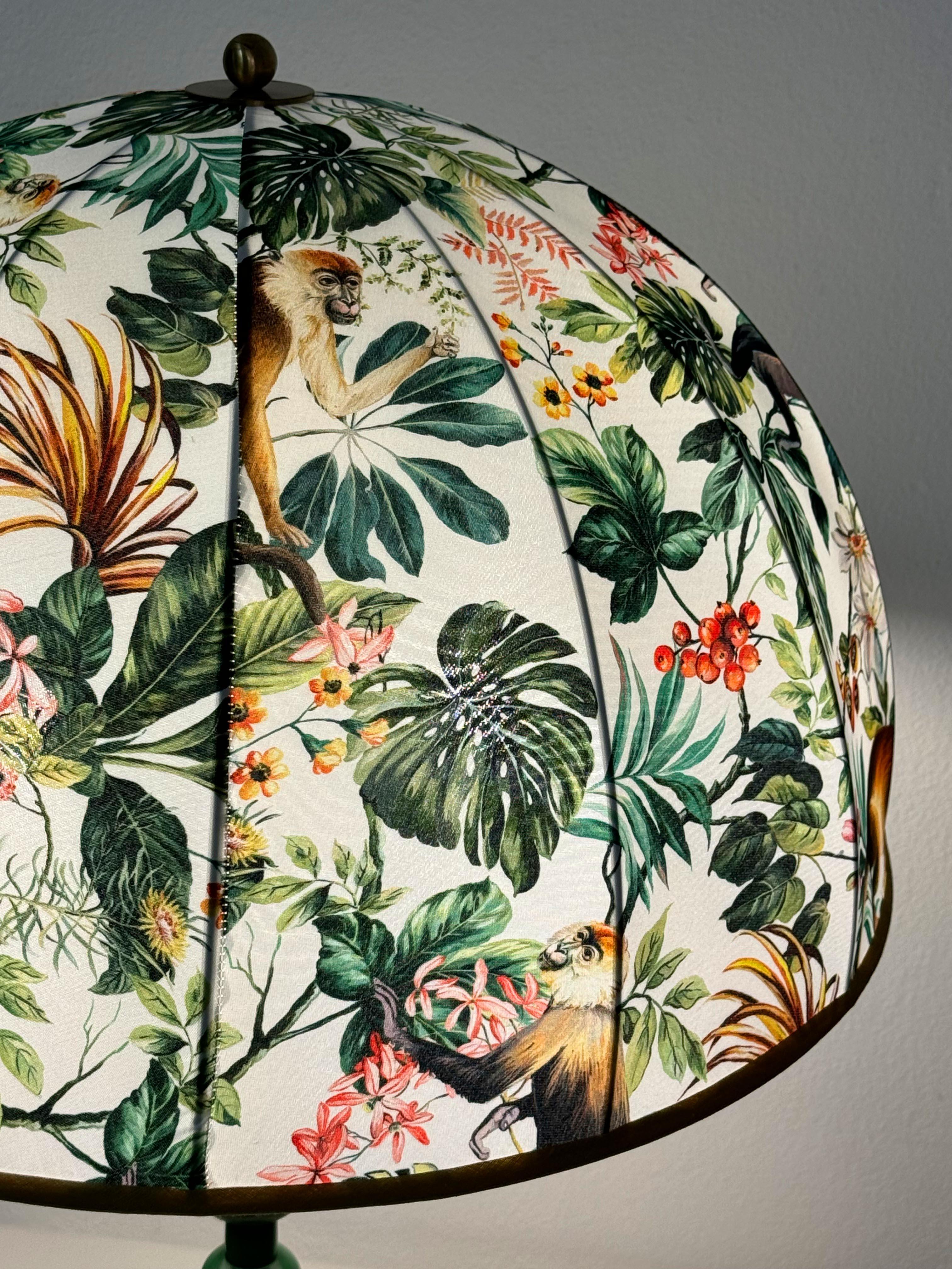 Silk Green Table Lamp 2563 by Josef Frank For Sale