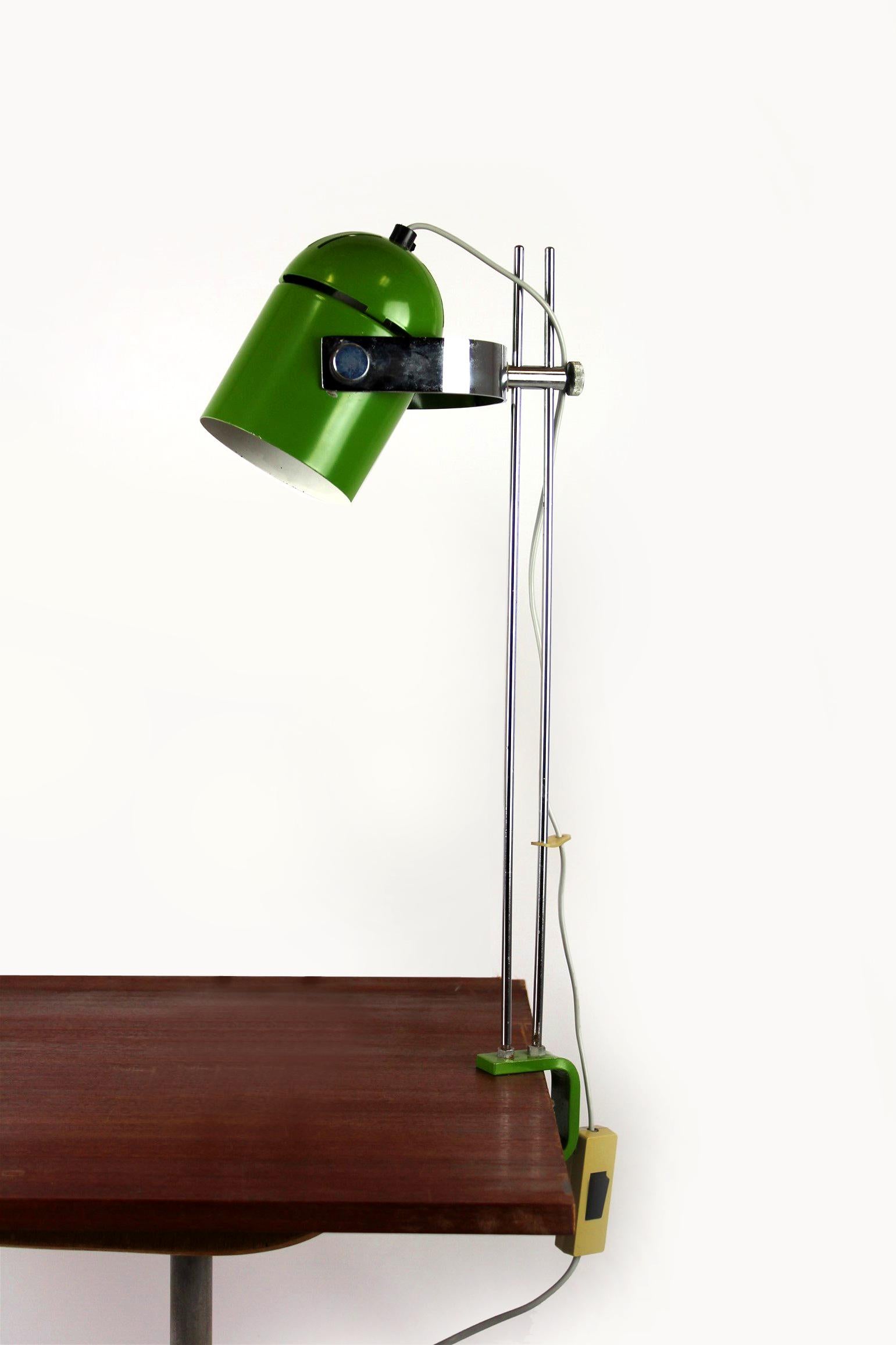 Mid-Century Modern Green Table Lamp by Stanislav Indra, 1970s For Sale
