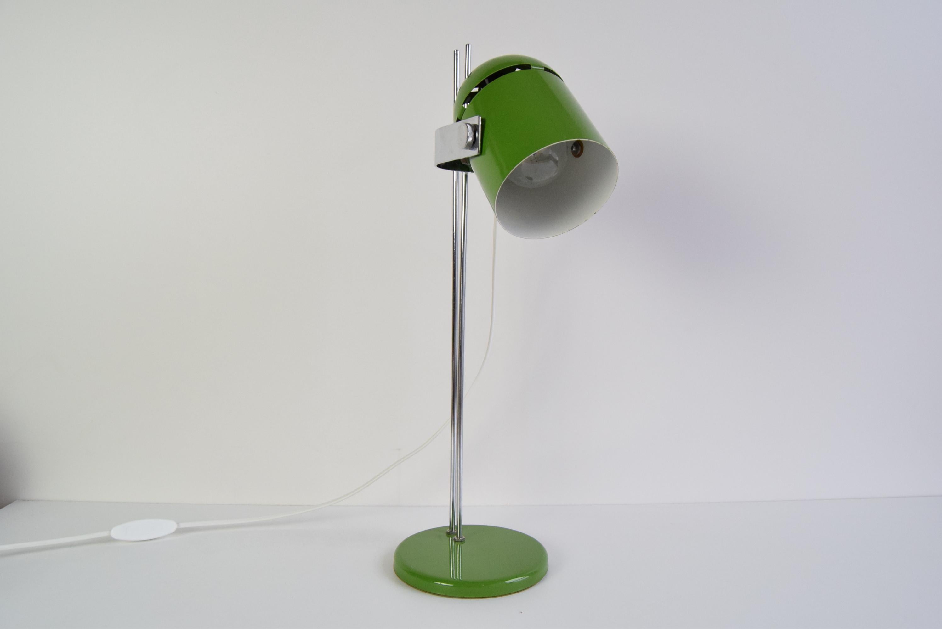 Green Table Lamp Combi Lux by Stanislav Indra, Czechoslovakia, 1970's. In Good Condition For Sale In Praha, CZ