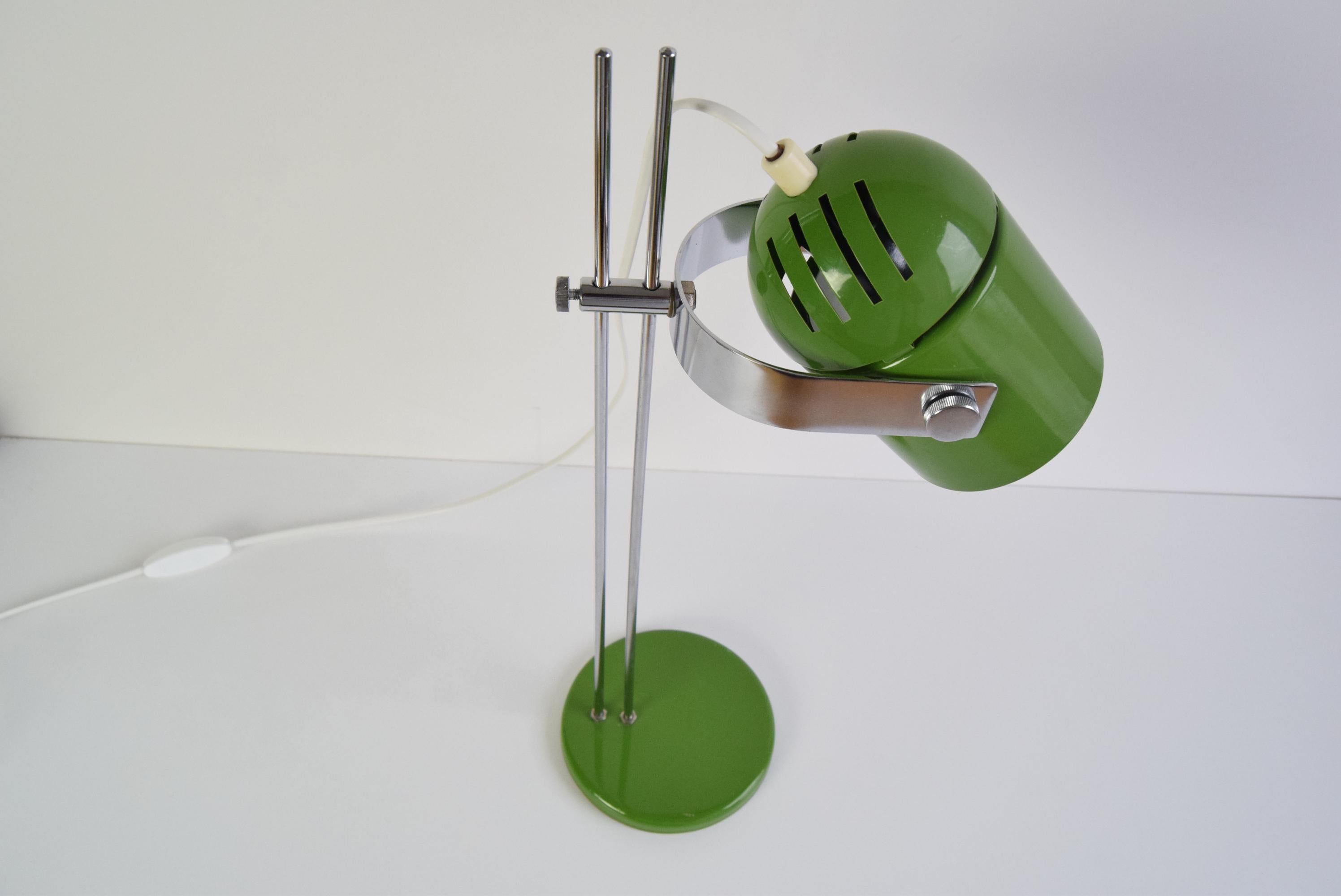 Late 20th Century Green Table Lamp Combi Lux by Stanislav Indra, Czechoslovakia, 1970's. For Sale