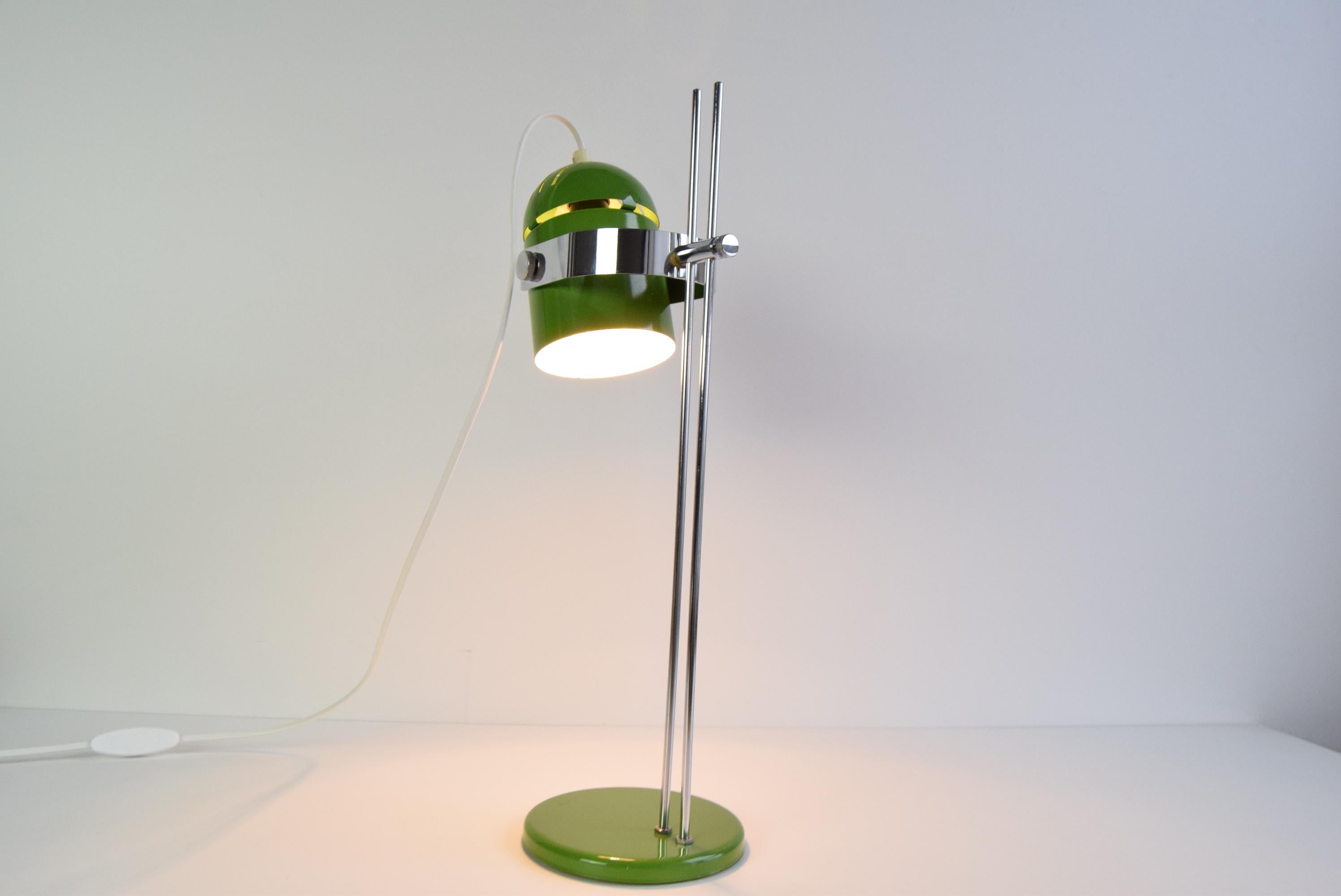 Green Table Lamp Combi Lux by Stanislav Indra, Czechoslovakia, 1970's. For Sale 3