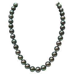 Collier de perles vertes des mers du Sud de Tahiti