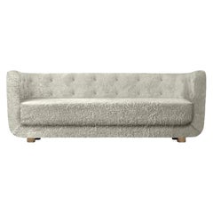 Green Tea Sheepskin and Natural Oak Vilhelm Sofa by Lassen