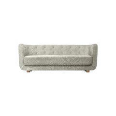 Green Tea Sheepskin and Smoked Oak Vilhelm Sofa by Lassen