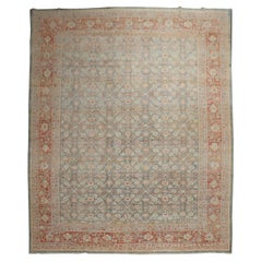 Green Terracotta Antique Persian Mahal  Rug