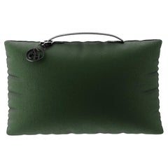 Green Throw Pillow, Luxury Modern Rectangle Cushion Outdoor/Indoor Waterproof