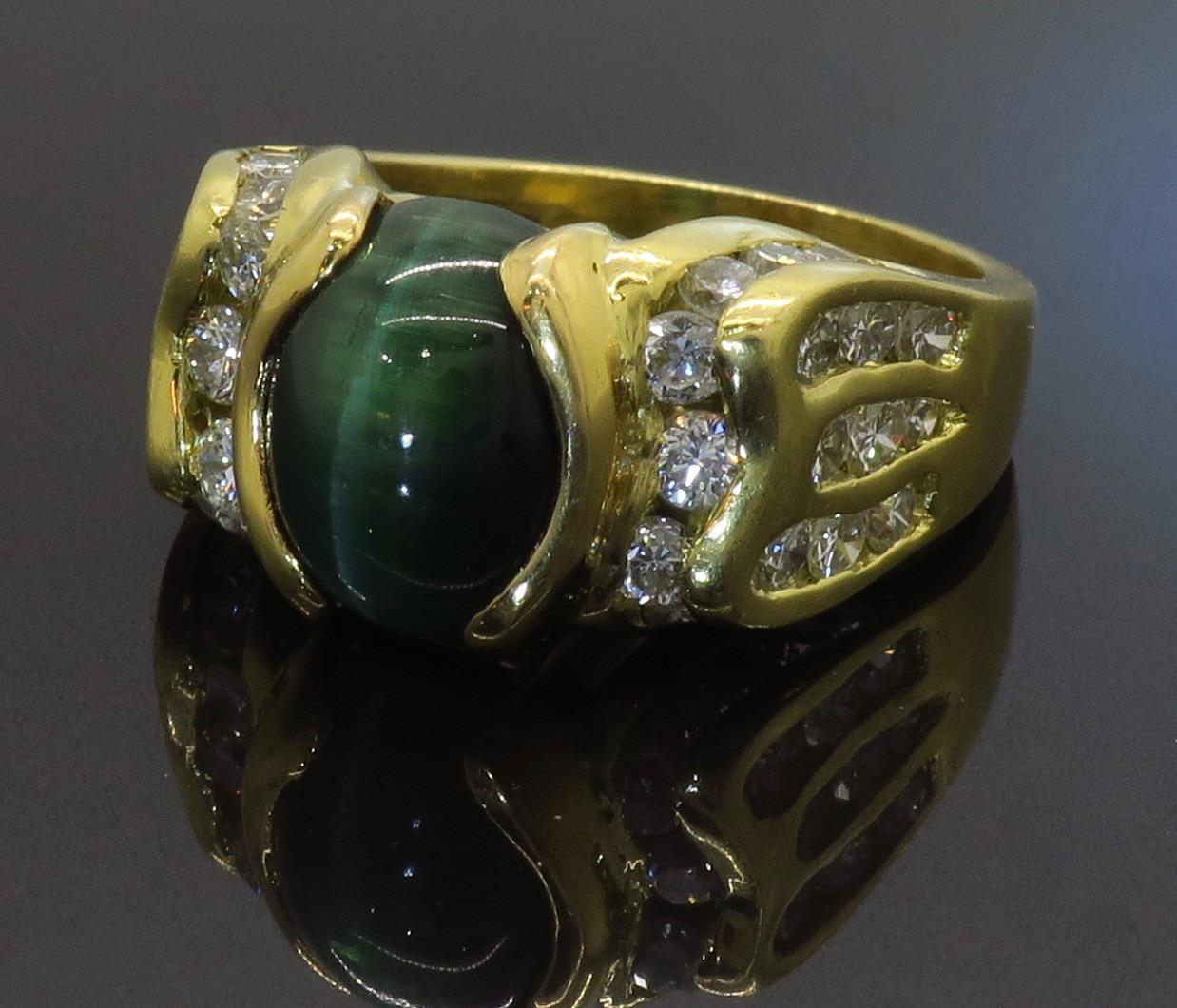 green tiger eye ring