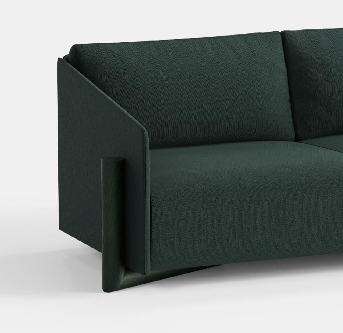 Post-Modern Green Timber 3 Seater Sofa by Kann Design For Sale