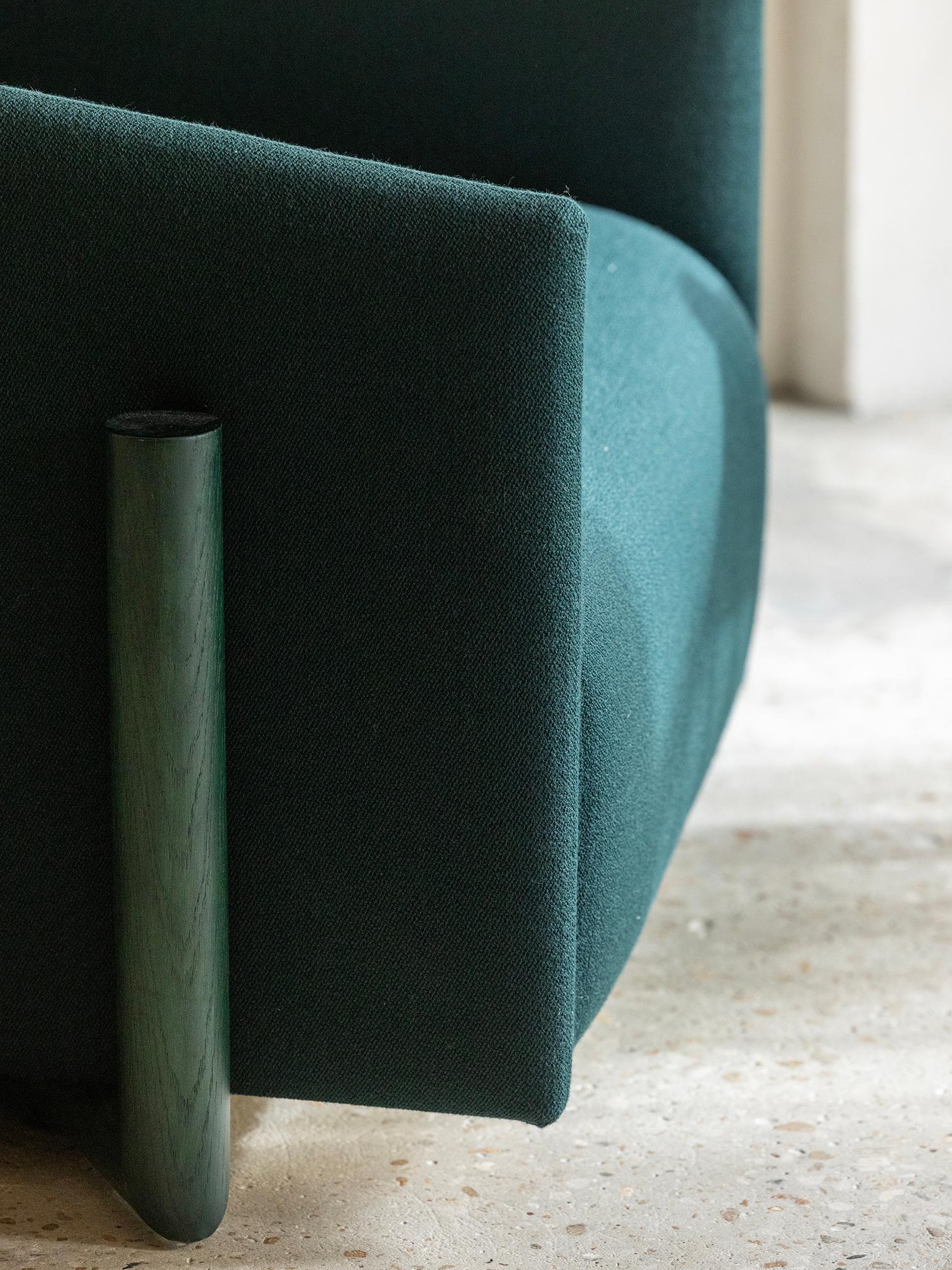 French Green Timber Armchair by Kann Design For Sale