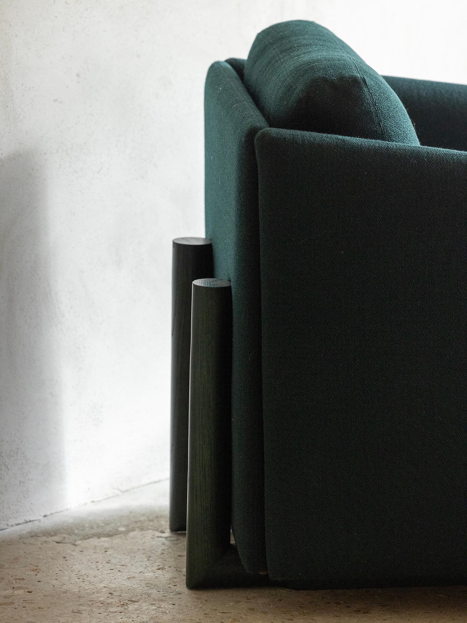 Green Timber Armchair by Kann Design In New Condition For Sale In Geneve, CH