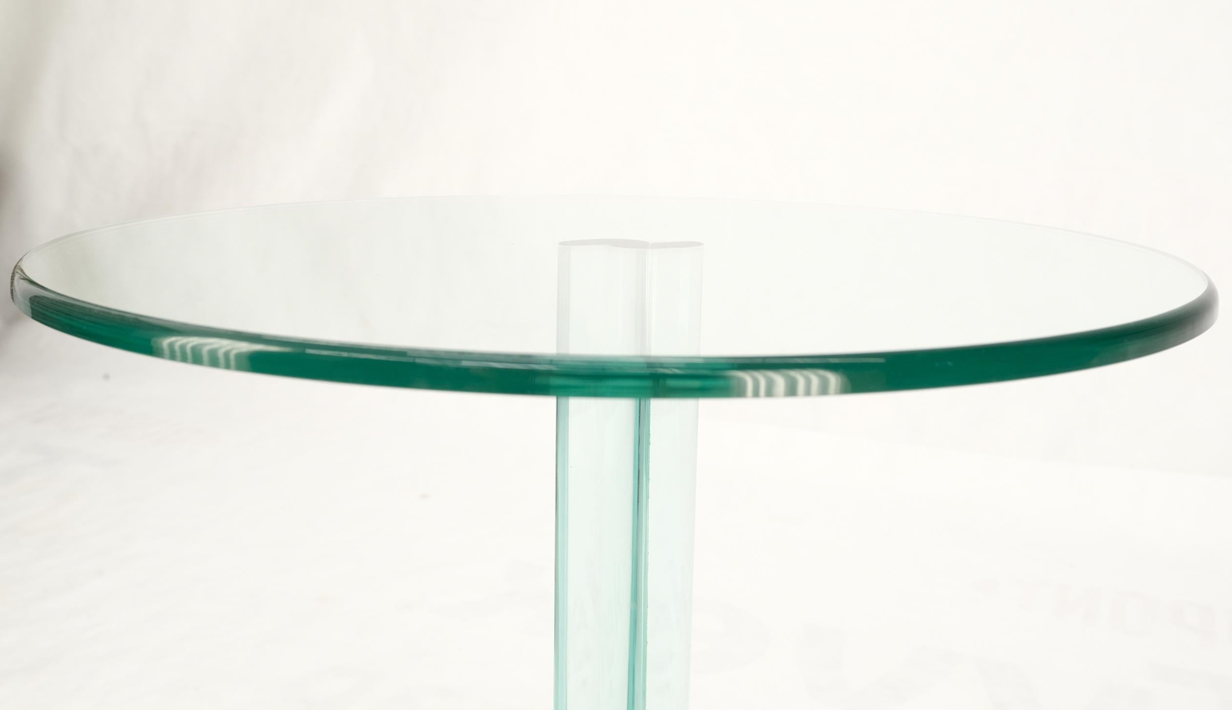 green glass side table