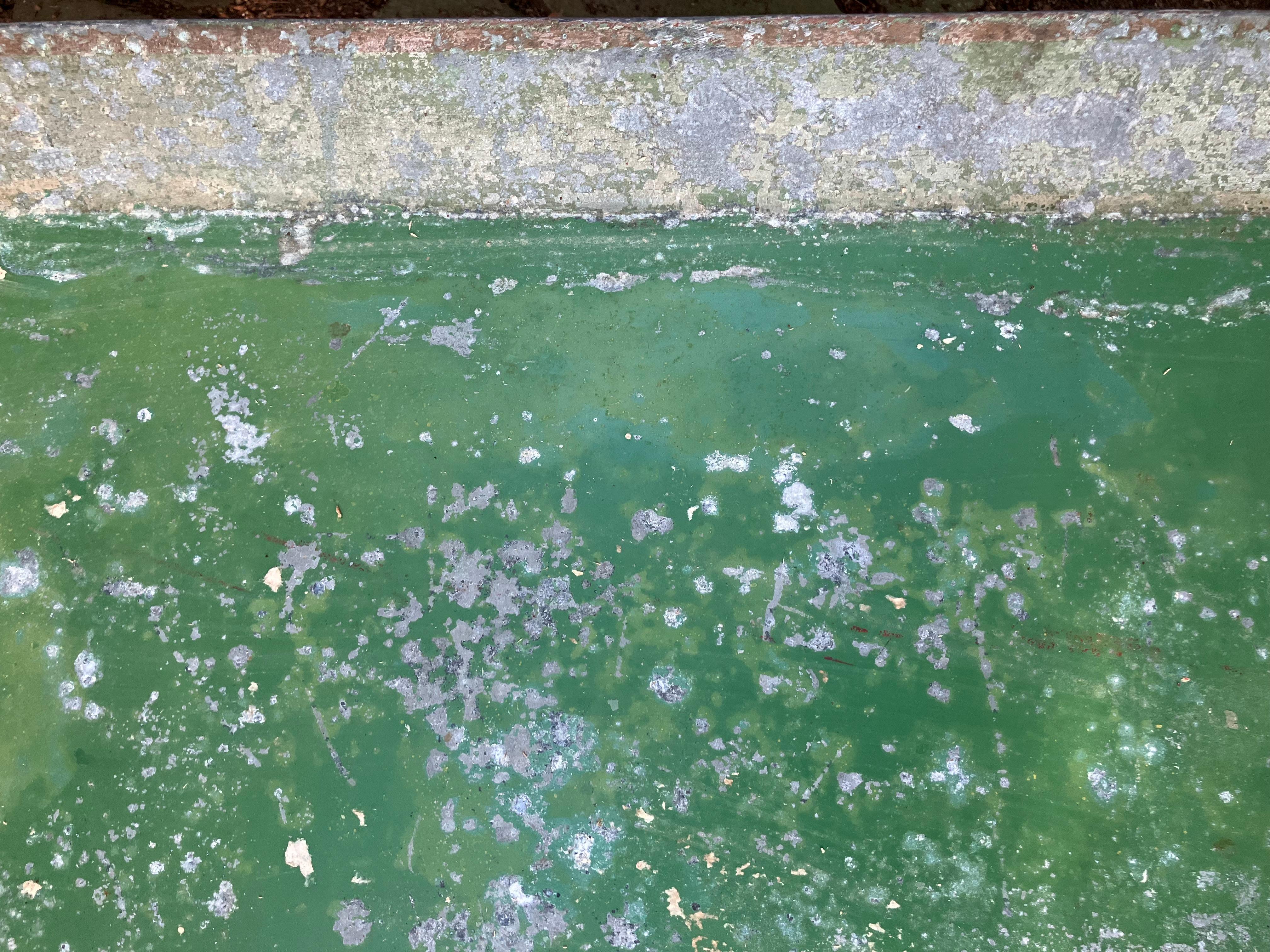 American Green Tole Serving Tray For Sale