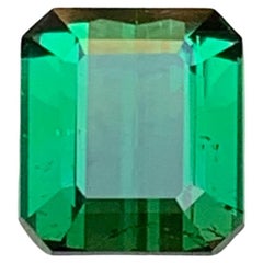 Green Tourmaline 2.70 Ct Emerald Cut Natural Loose Gemstone for Ring Jewelry