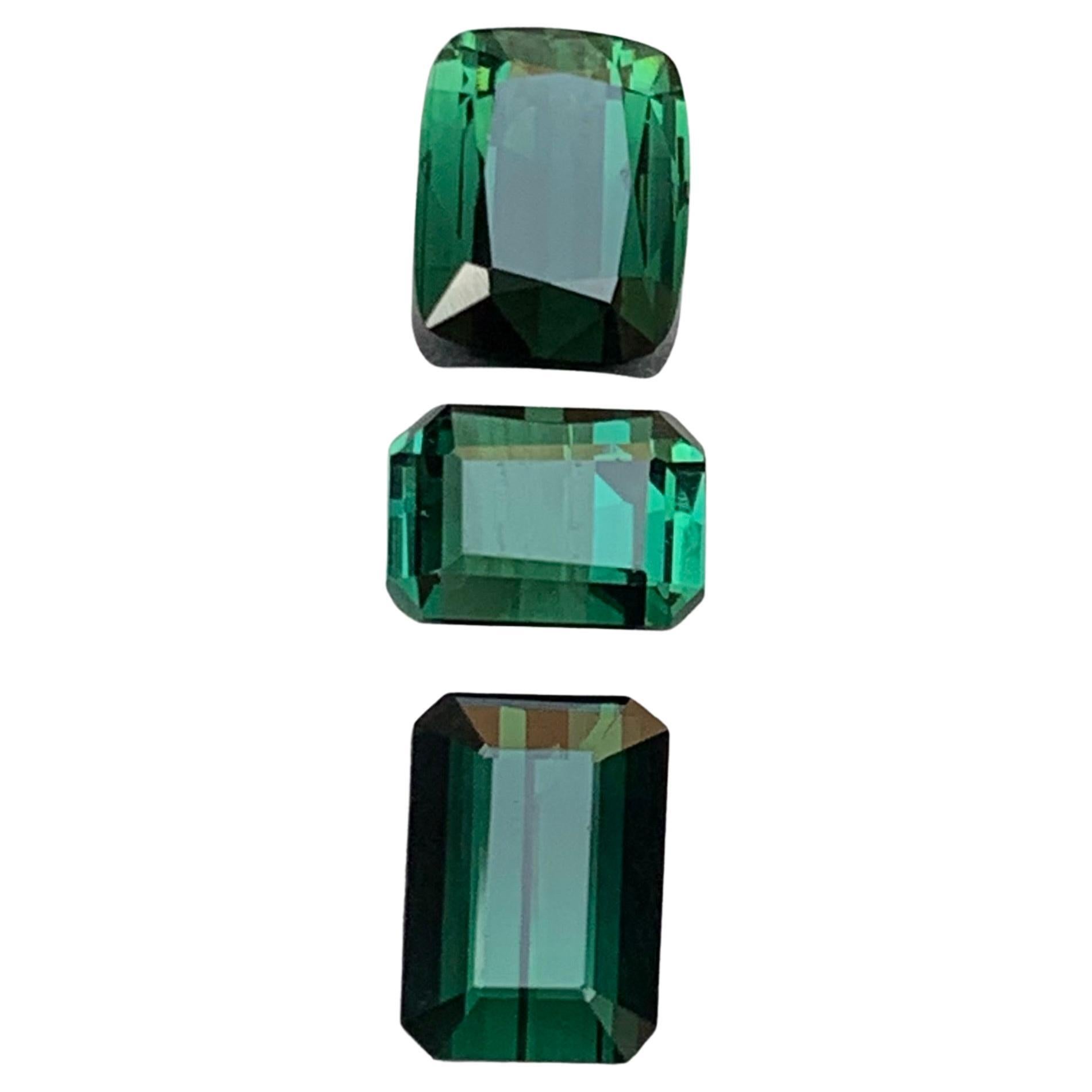 Green Tourmaline 4.68 Ct Emerald 
a Cushion Cut Natural Loose Gemstones Parcel For Sale