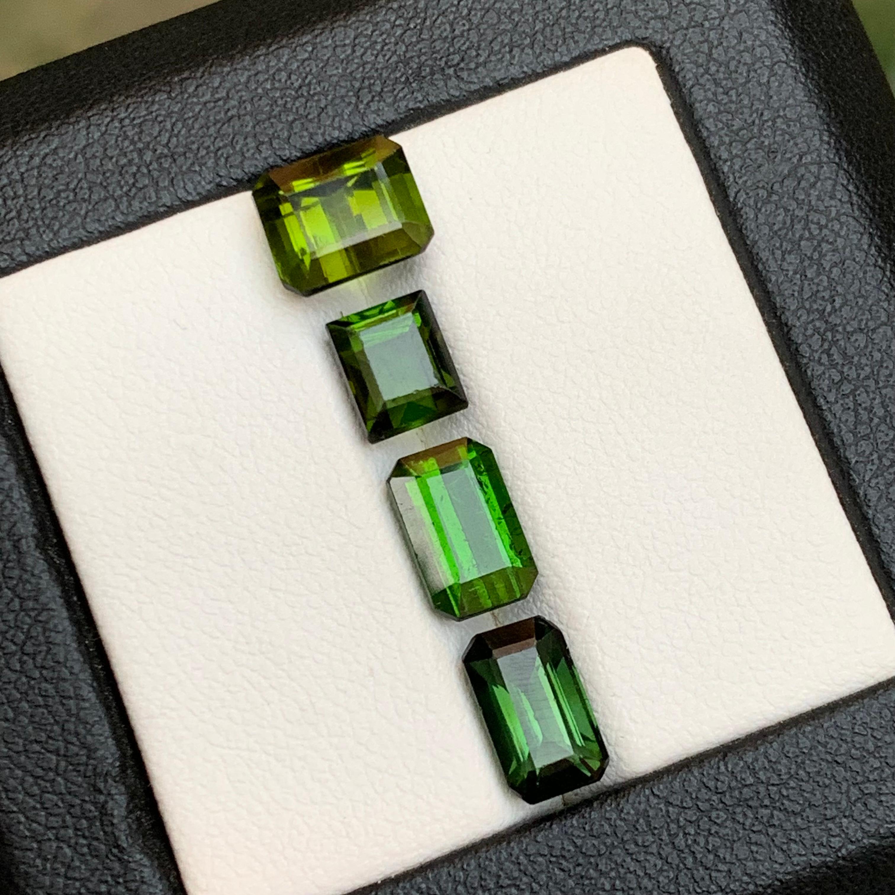 Grüner Turmalin 8.60 Ct Natürliche Lose Edelsteine - Smaragd Schliff Sammlerstück im Angebot 4