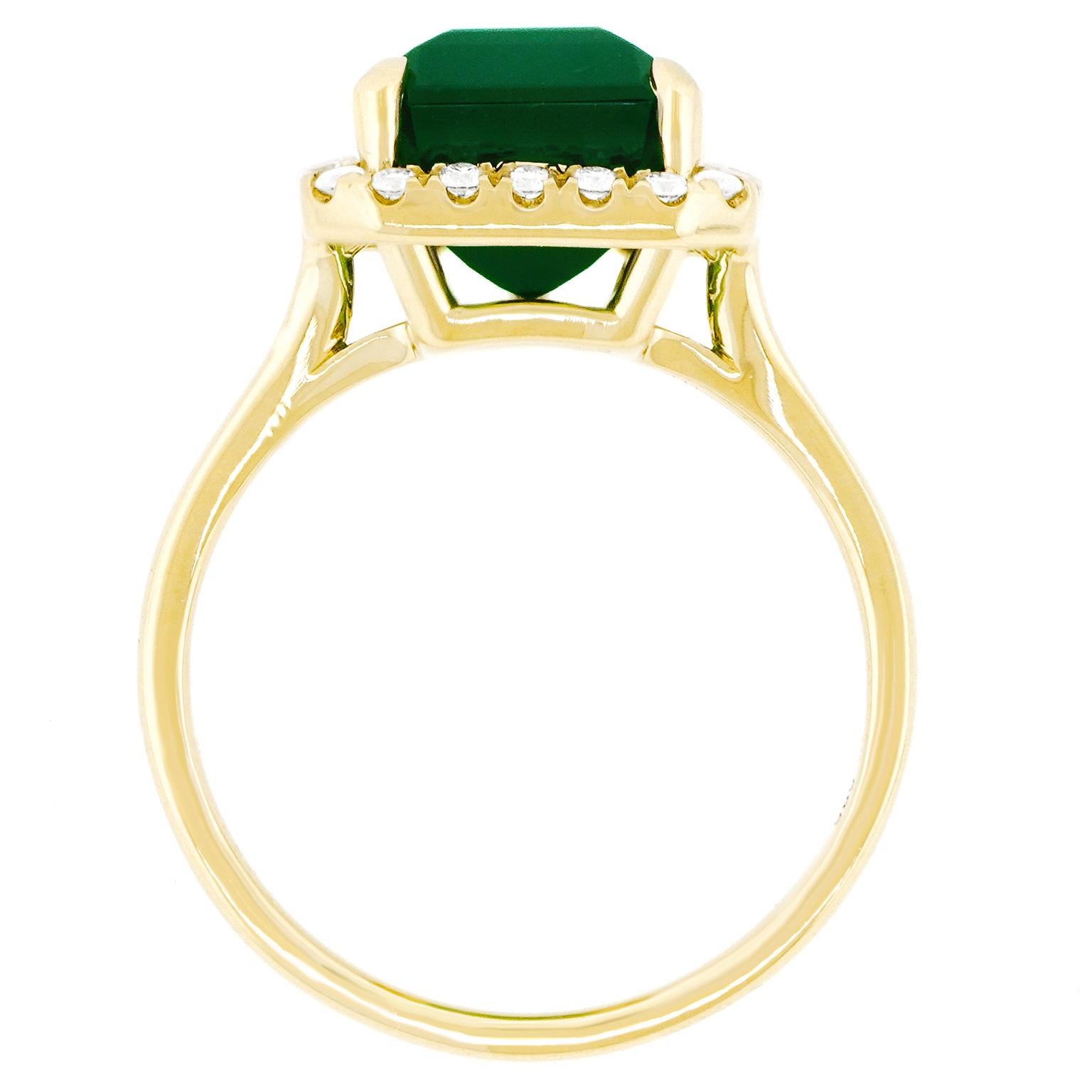 Green Tourmaline and Diamond Ring 5