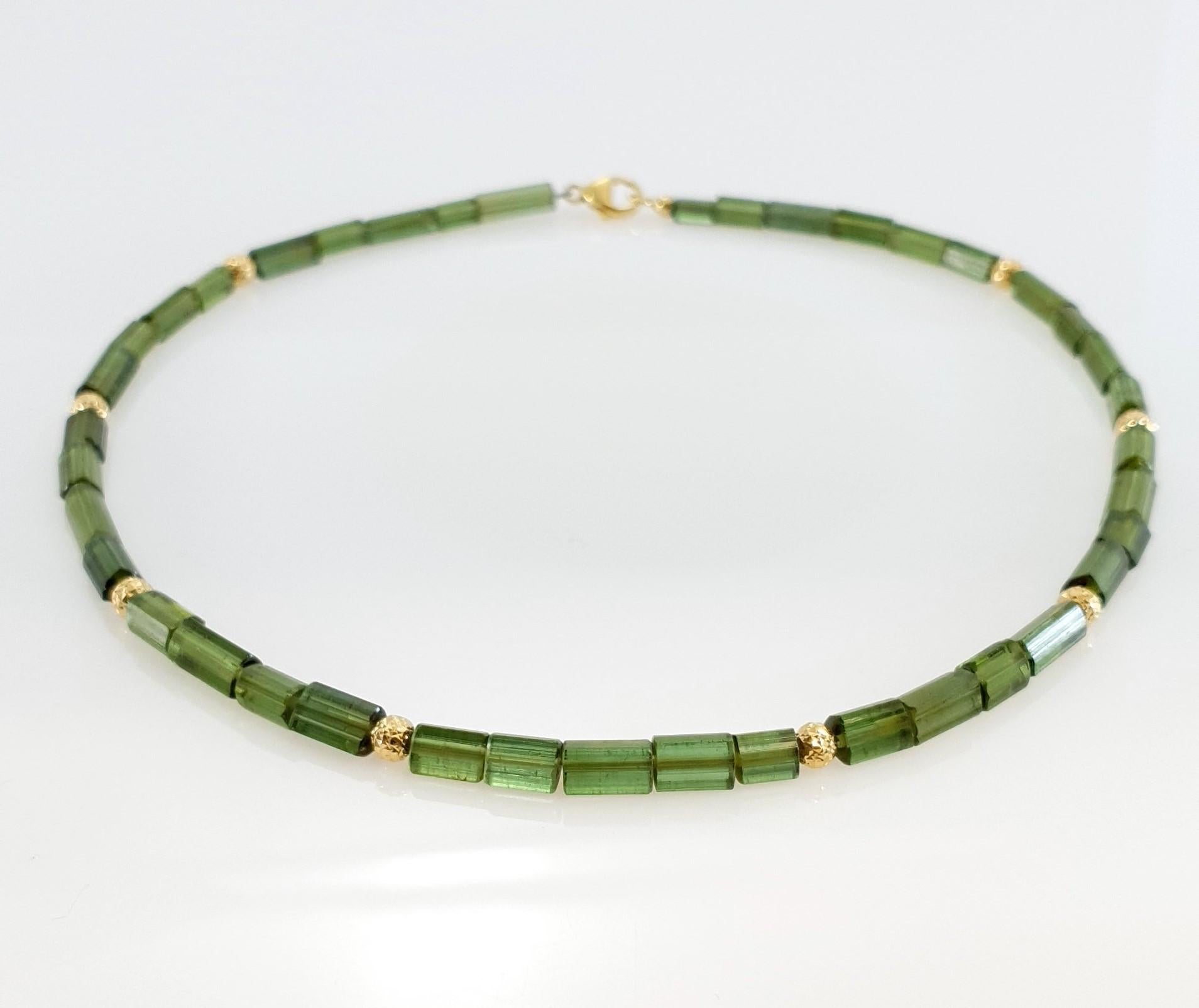 green and gold beads