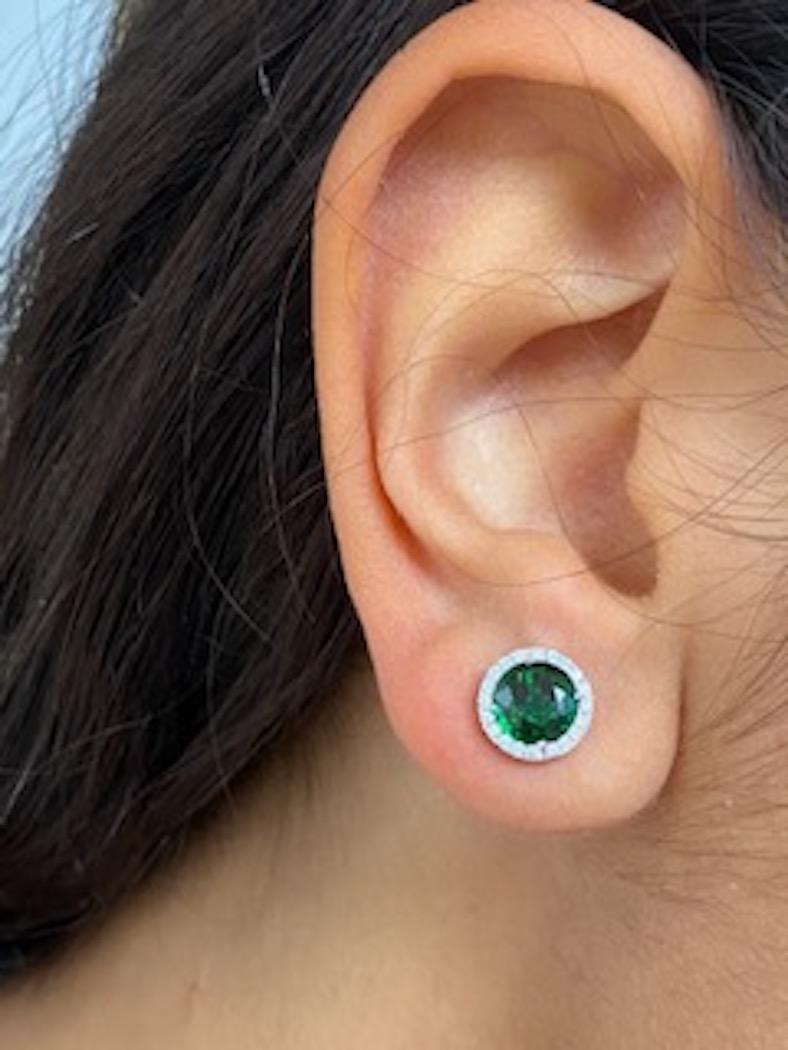 green tourmaline earrings