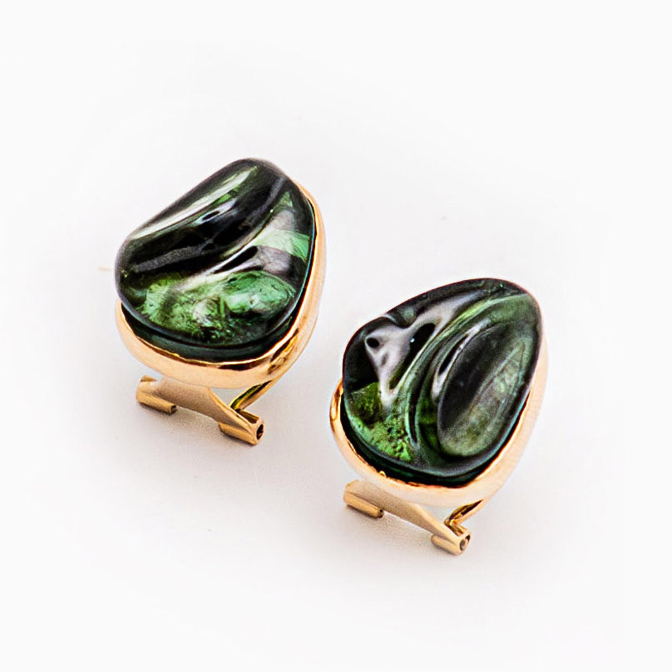 Artist Green Tourmaline Earrings by Burle Marx