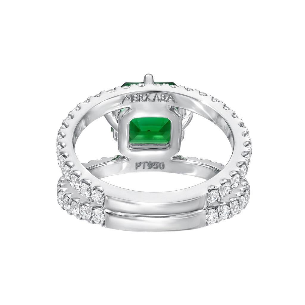 emerald and tourmaline ring