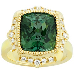 Green Tourmaline Ring, 7.05 Carat
