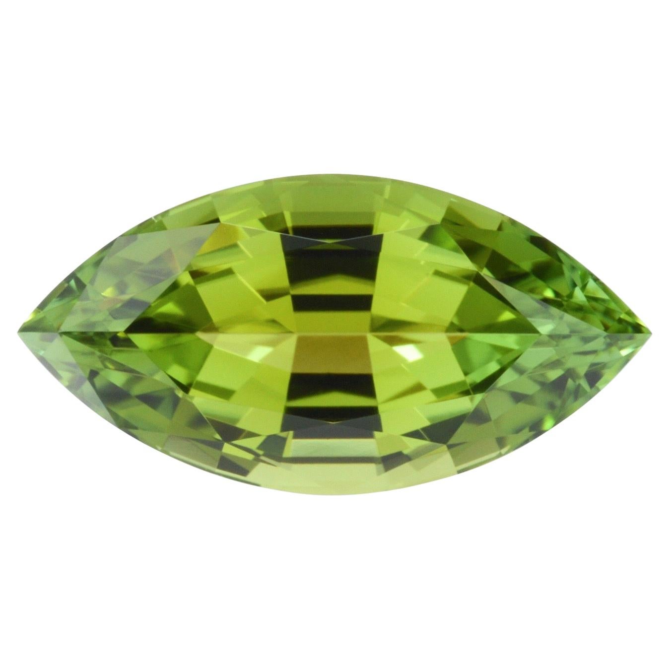 Green Tourmaline Ring Gem 3.02 Carat Unmounted Marquise Loose Gemstone