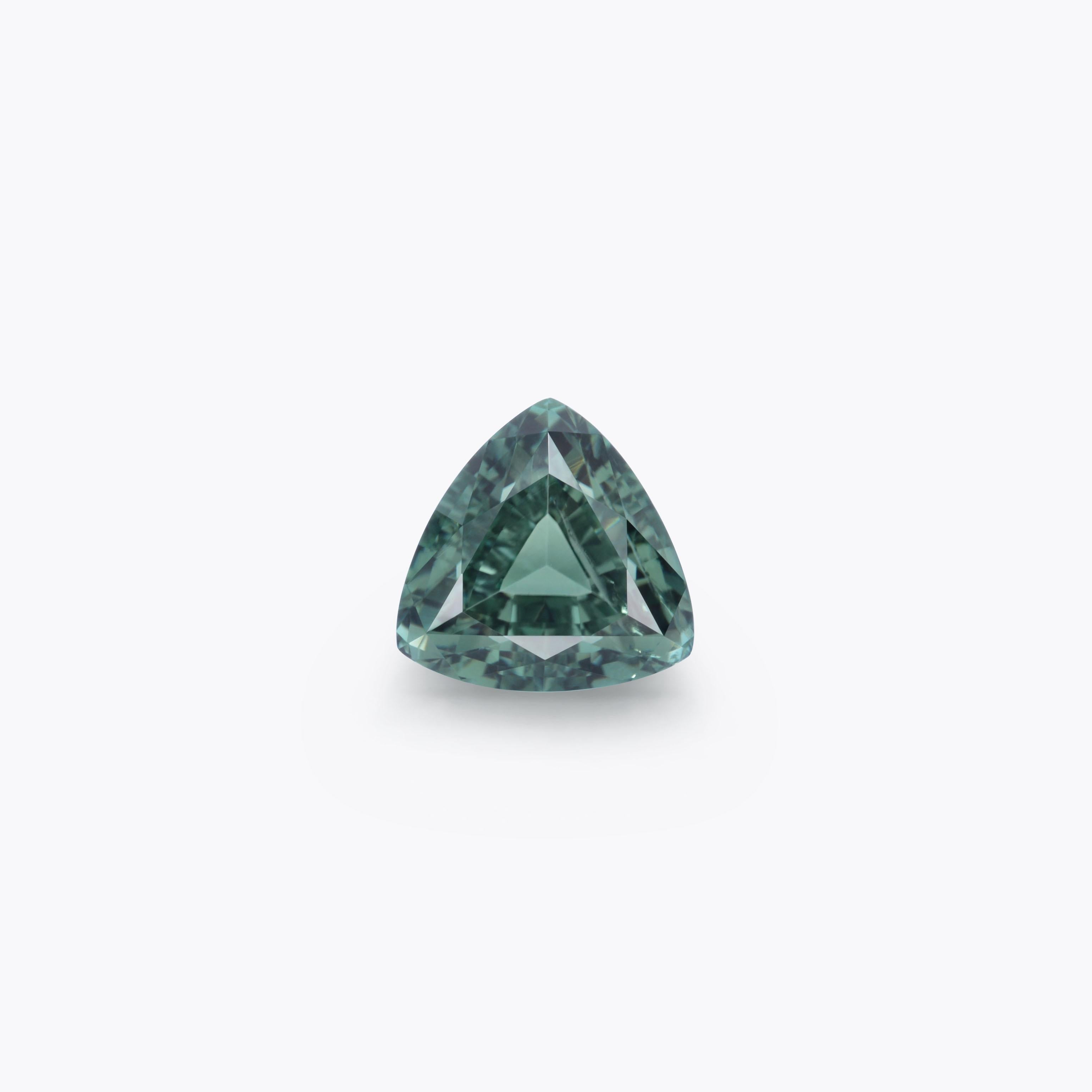 Unique 3.15 carat bluish Green Tourmaline trillion gem, offered loose to a gemstone lover.
Returns are accepted and paid by us within 7 days of delivery.
We offer supreme custom jewelry work upon request. Please contact us for more details.
For your