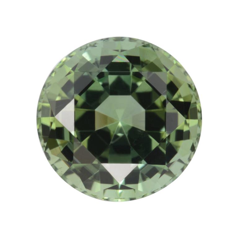 Green Tourmaline Ring Gem 9.78 Carat Round Loose Gemstone
