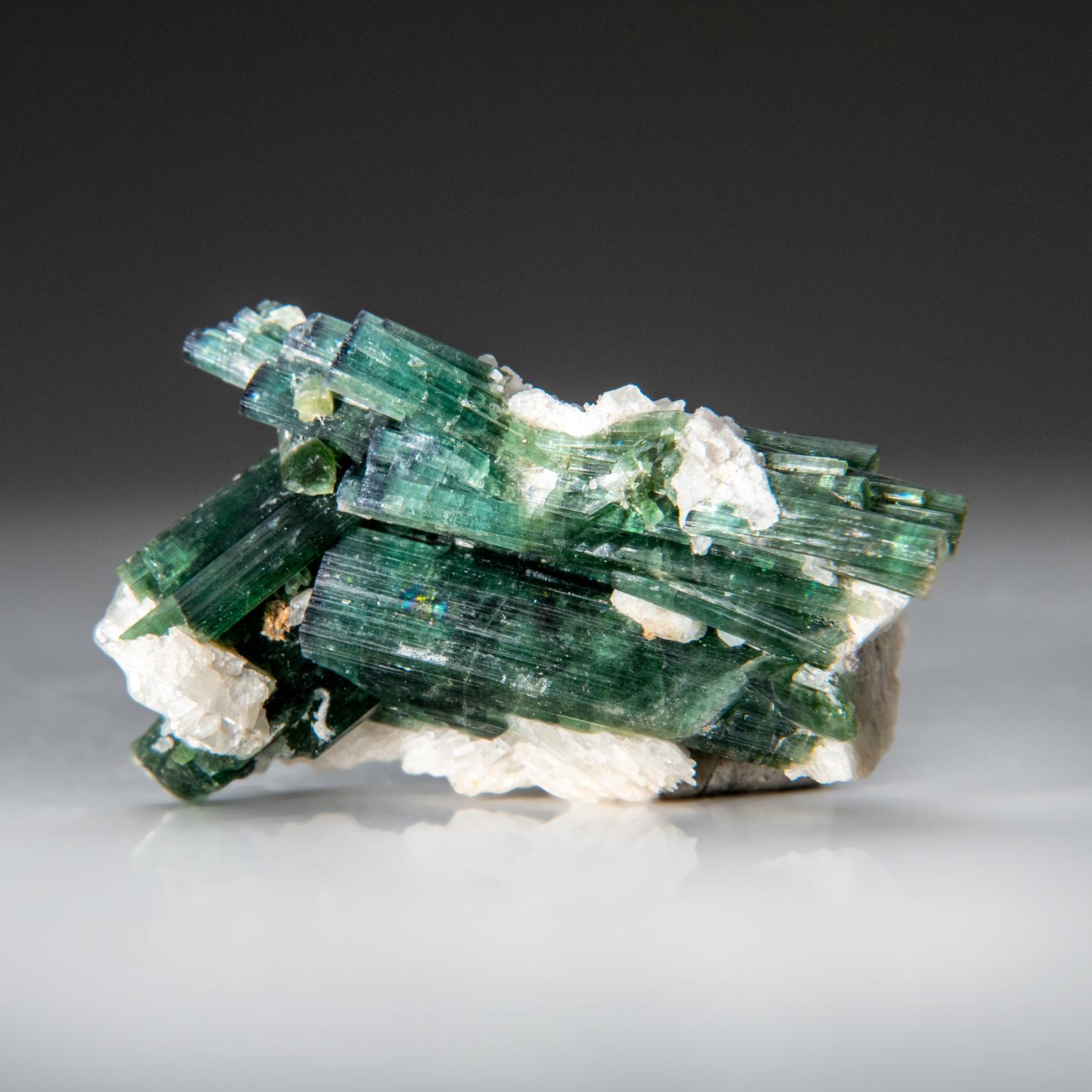 Green Tourmaline with Albite from Paprok, Nuristan, Afghanistan For Sale 2