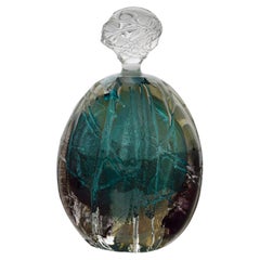 Green Trailed Perfume Bottle by James Carcass Glass Artist for VUUV Works