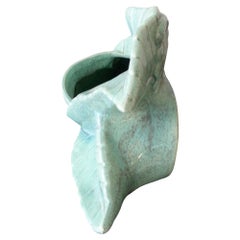 Green Tropical Palm Leaf Tv Lamp and Planter