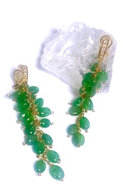 Pendientes Paradizia de tsavorita verde y diamantes
