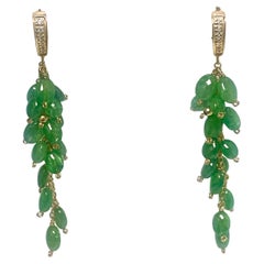 Pendientes Paradizia de tsavorita verde y diamantes