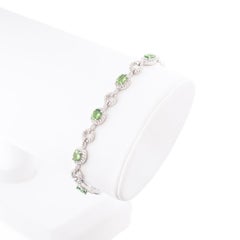 Green Tsavorite Diamond Bracelet