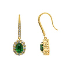 Green Tsavorite Earrings – 2.06ct Tsavorites (Swiss Certified)