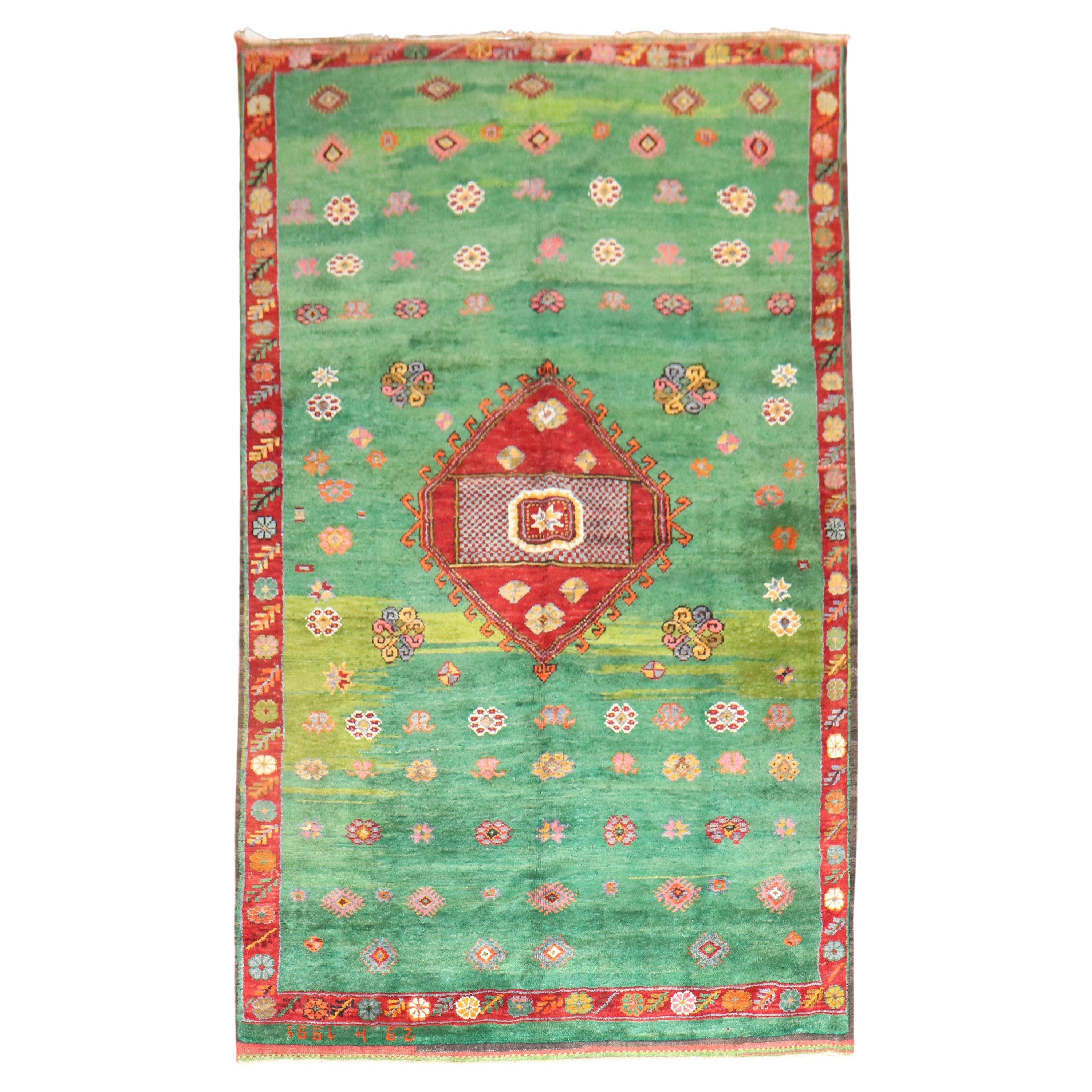 Green Turkish Tulu Rug