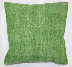 Green Turkish Vintage Rug Pillow
