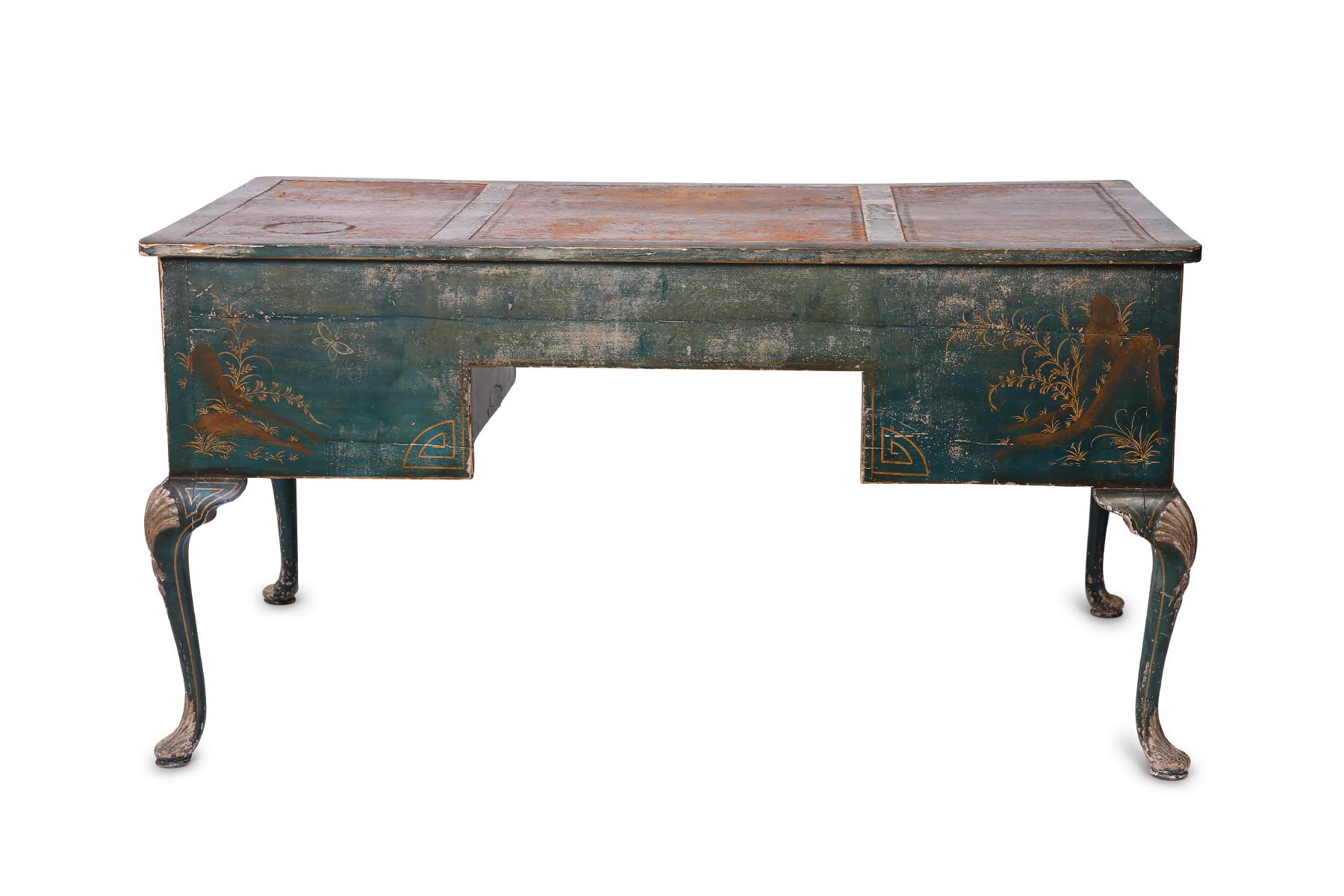 North American Green Turn-of-the-Century Patinated Desk