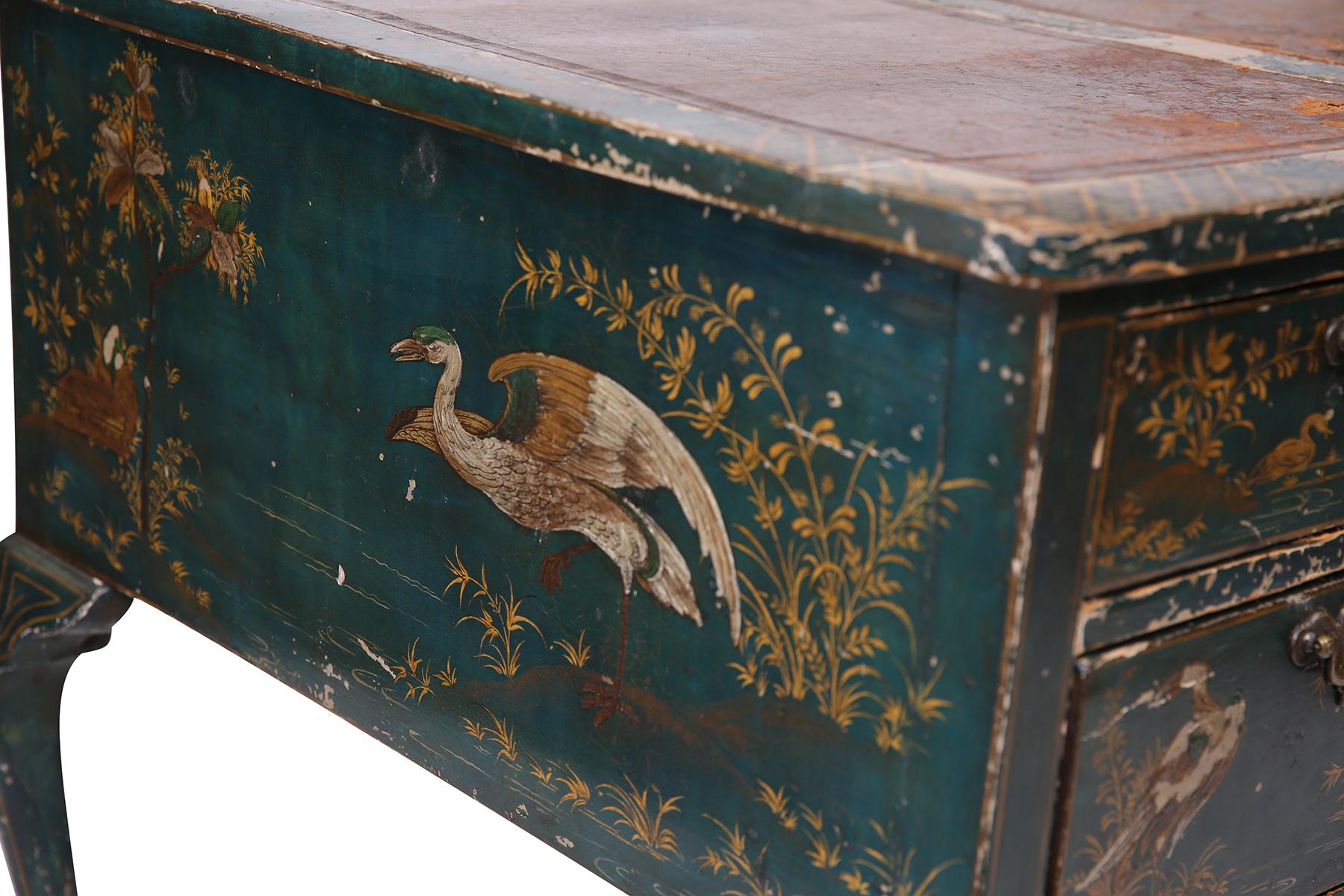 20th Century Green Turn-of-the-Century Patinated Desk