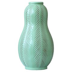 Green Turquoise Ceramic Vase by Anna-Lisa Thomson. Upsala Ekeby, Sweden, 1940s.