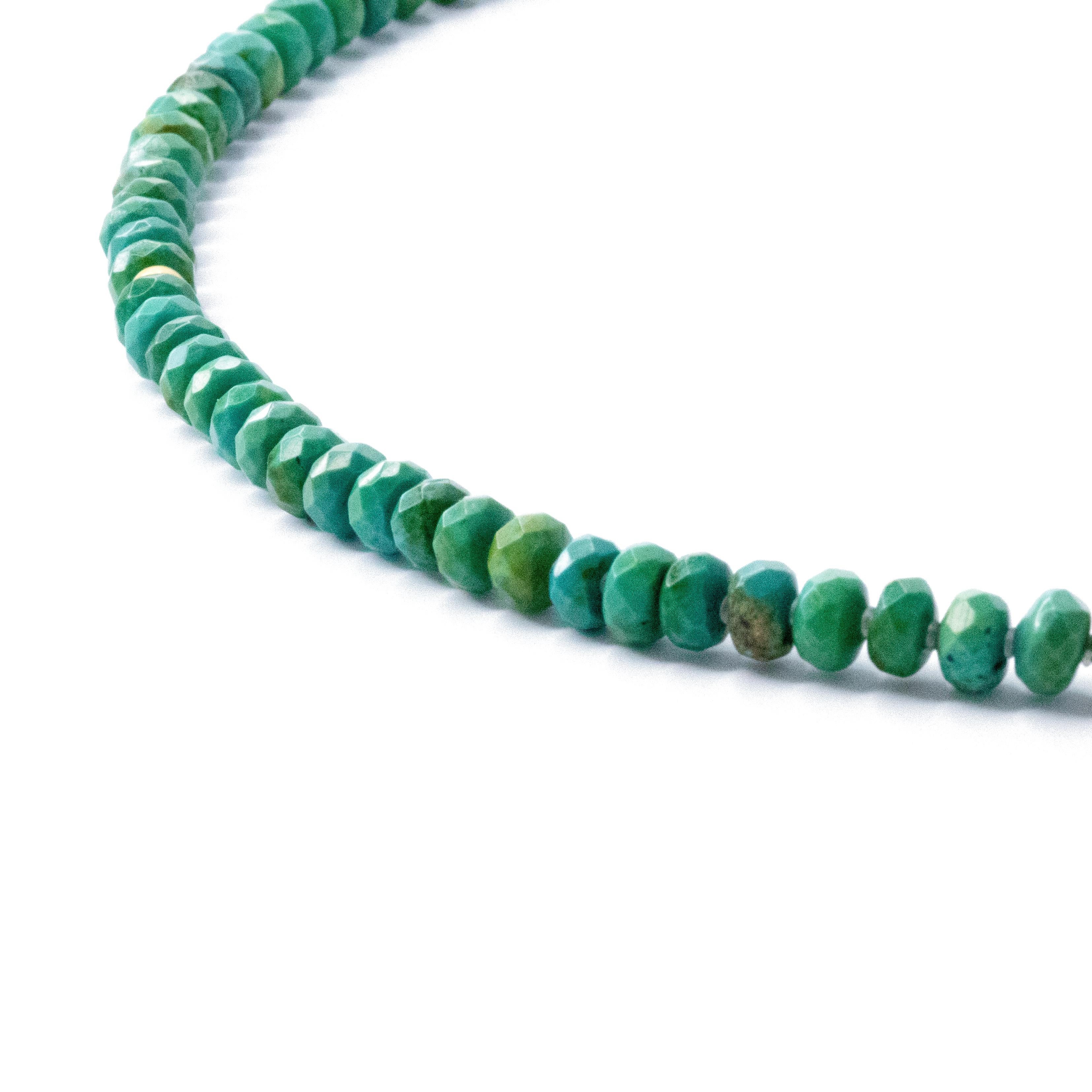Tumbled Green Turquoise Necklace - by Bombyx House For Sale