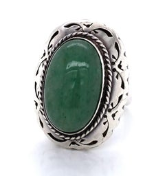 Green Turquoise Sterling Silver Ring